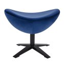 King Home Podnóżek EGG SZEROKI VELVET BLACK ciemny niebieski.49 - welur, podstawa czarna King Home Podnóżek EGG SZEROKI VELVET BLACK ciemny niebieski.49 - welur, podstawa czarna