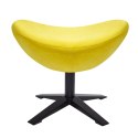 King Home Podnóżek EGG SZEROKI VELVET BLACK żółty.20 - welur, podstawa czarna King Home Podnóżek EGG SZEROKI VELVET BLACK żółty.20 - welur, podstawa czarna