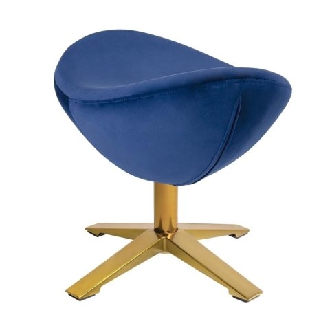 King Home Podnóżek EGG SZEROKI VELVET GOLD ciemny niebieski.49 - welur, podstawa złota King Home Podnóżek EGG SZEROKI VELVET GOLD ciemny niebieski.49 - welur, podstawa złota