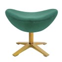 King Home Podnóżek EGG SZEROKI VELVET GOLD ciemny zielony.18 - welur, podstawa złota King Home Podnóżek EGG SZEROKI VELVET GOLD ciemny zielony.18 - welur, podstawa złota