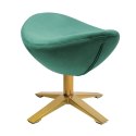 King Home Podnóżek EGG SZEROKI VELVET GOLD ciemny zielony.18 - welur, podstawa złota King Home Podnóżek EGG SZEROKI VELVET GOLD ciemny zielony.18 - welur, podstawa złota