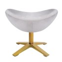 King Home Podnóżek EGG SZEROKI VELVET GOLD jasny szary.37 - welur, podstawa złota King Home Podnóżek EGG SZEROKI VELVET GOLD jasny szary.37 - welur, podstawa złota