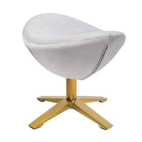 King Home Podnóżek EGG SZEROKI VELVET GOLD jasny szary.37 - welur, podstawa złota King Home Podnóżek EGG SZEROKI VELVET GOLD jasny szary.37 - welur, podstawa złota