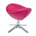 King Home Podnóżek Pufa EGG SZEROKI VELVET fuksja33 wbudowany mechanizm obrotowy welur podstawa stal polerowana na wysoki połysk King Home Podnóżek Pufa EGG SZEROKI VELVET fuksja33 wbudowany mechanizm obrotowy welur podstawa stal polerowana na wysoki połysk