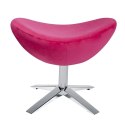 King Home Podnóżek Pufa EGG SZEROKI VELVET fuksja33 wbudowany mechanizm obrotowy welur podstawa stal polerowana na wysoki połysk King Home Podnóżek Pufa EGG SZEROKI VELVET fuksja33 wbudowany mechanizm obrotowy welur podstawa stal polerowana na wysoki połysk