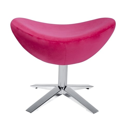 King Home Podnóżek Pufa EGG SZEROKI VELVET fuksja33 wbudowany mechanizm obrotowy welur podstawa stal polerowana na wysoki połysk King Home Podnóżek Pufa EGG SZEROKI VELVET fuksja33 wbudowany mechanizm obrotowy welur podstawa stal polerowana na wysoki połysk
