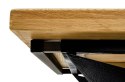 King Home Stół rozkładany AXEL 260-340 dębowy - drewno naturalne, metal dąb naturalny lity