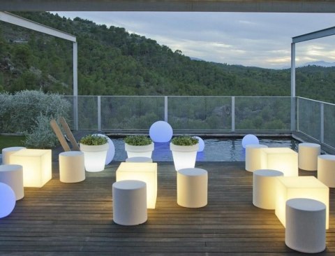 New Garden NEW GARDEN lampa ogrodowa CUBY 53 biała - LED New Garden NEW GARDEN lampa ogrodowa CUBY 53 biała - LED