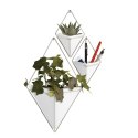 Umbra UMBRA doniczka ścienna TRIGG S 2 szt. - biały, nikiel Umbra UMBRA doniczka ścienna TRIGG S 2 szt. - biały, nikiel