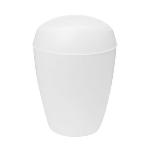 Umbra UMBRA kosz TWIRLA - metallic white tworzywo PP biały jest wyposażony w pokrywkę z gładko chodzącą klapką Umbra UMBRA kosz TWIRLA - metallic white tworzywo PP biały jest wyposażony w pokrywkę z gładko chodzącą klapką