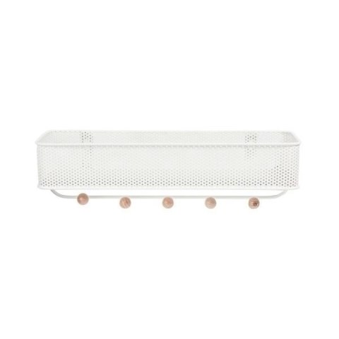 Umbra UMBRA organizer wieszak ESTIQUE biały, stal malowana, haczyki drewno Umbra UMBRA organizer wieszak ESTIQUE biały, stal malowana, haczyki drewno