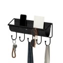 Umbra UMBRA organizer ścienny z lustrem CUBIKO za lustrem półka na drobiazgi pod lustrem haczyki metal malowany proszkowo czarny Umbra UMBRA organizer ścienny z lustrem CUBIKO za lustrem półka na drobiazgi pod lustrem haczyki metal malowany proszkowo czarny