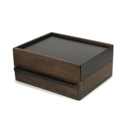 Umbra UMBRA pojemnik na biżuterię szkatułka kuferek STOWIT -czarny orzech drewno elementy metalowe Umbra UMBRA pojemnik na biżuterię szkatułka kuferek STOWIT -czarny orzech drewno elementy metalowe