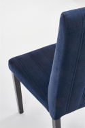 Halmar DIEGO 2 krzesło czarny / tap. velvet pikowany Pasy - MONOLITH 77 (granatowy)
