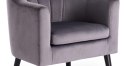 Halmar MARSHAL fotel wypoczynkowy Popielaty tkanina /nogi drewnianeCzarne