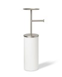 Umbra UMBRA stalowy stojak na papier toaletowy PORTALO, biały z półką