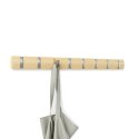Umbra UMBRA wieszak na ubrania wiszący FLIP 8 - drewno naturalny metal niklowany składane haczyki Umbra UMBRA wieszak na ubrania wiszący FLIP 8 - drewno naturalny metal niklowany składane haczyki