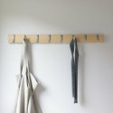 Umbra UMBRA wieszak na ubrania wiszący FLIP 8 - drewno naturalny metal niklowany składane haczyki Umbra UMBRA wieszak na ubrania wiszący FLIP 8 - drewno naturalny metal niklowany składane haczyki
