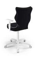Entelo Duo Biały/Czarny JS01 rozmiar 6 - DOBRE KRZESŁO dla kręgosłupa, ortopedyczne - fotel obrotowy do biurka