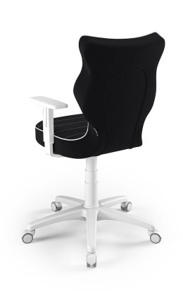Entelo Duo Biały/Czarny JS01 rozmiar 6 - DOBRE KRZESŁO dla kręgosłupa, ortopedyczne - fotel obrotowy do biurka
