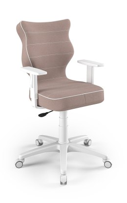 Entelo Duo Biały/Różowy JS08 rozmiar 6 - DOBRE KRZESŁO dla kręgosłupa, ortopedyczne - fotel obrotowy do biurka