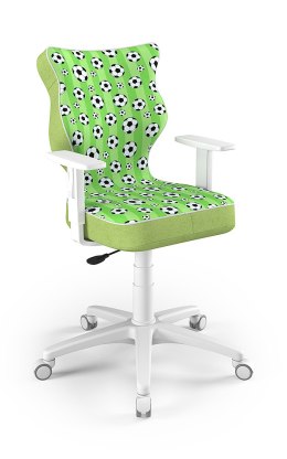 Entelo Duo Biały/Zielony wzór- PIŁKI/ ST29 rozmiar 5 - DOBRE KRZESŁO dla kręgosłupa, ortopedyczne - fotel obrotowy do biurka