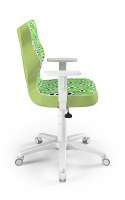 Entelo Duo Biały/Zielony wzór- PIŁKI/ ST29 rozmiar 5 - DOBRE KRZESŁO dla kręgosłupa, ortopedyczne - fotel obrotowy do biurka