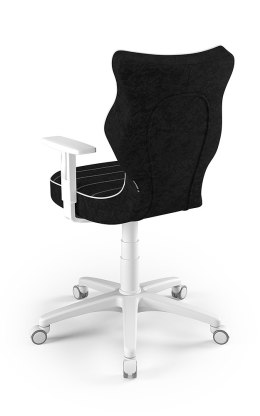 Entelo Duo Biały/Czarny VS01 rozmiar 5 - DOBRE KRZESŁO dla kręgosłupa, ortopedyczne - fotel obrotowy do biurka