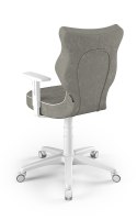Entelo Duo Biały/Szary VS03 rozmiar 5 - DOBRE KRZESŁO dla kręgosłupa, ortopedyczne - fotel obrotowy do biurka