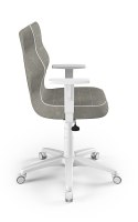 Entelo Duo Biały/Szary VS03 rozmiar 6 - DOBRE KRZESŁO dla kręgosłupa, ortopedyczne - fotel obrotowy do biurka
