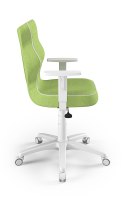 Entelo Duo Biały/Zielony VS05 rozmiar 5 - DOBRE KRZESŁO dla kręgosłupa, ortopedyczne - fotel obrotowy do biurka