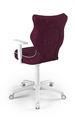 Entelo Duo Biały/Fioletowy VS07 rozmiar 5 - DOBRE KRZESŁO dla kręgosłupa, ortopedyczne - fotel obrotowy do biurka