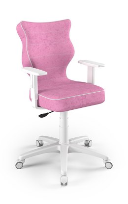 Entelo Duo Biały/Różowy VS08 rozmiar 5 - DOBRE KRZESŁO dla kręgosłupa, ortopedyczne - fotel obrotowy do biurka