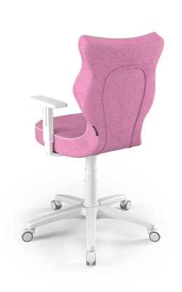 Entelo Duo Biały/Różowy VS08 rozmiar 5 - DOBRE KRZESŁO dla kręgosłupa, ortopedyczne - fotel obrotowy do biurka