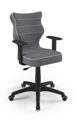 Entelo Duo Ciemno szary/Czarny JS33 rozmiar 5 - DOBRE KRZESŁO dla kręgosłupa, ortopedyczne - fotel obrotowy do biurka