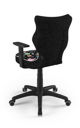 Entelo Duo Czarny wzór DINOZAURY ST30 rozmiar 5 - DOBRE KRZESŁO dla kręgosłupa, ortopedyczne - fotel obrotowy do biurka