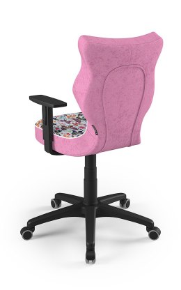 Entelo Duo Czarny/Różowy MOTYLE ST31 rozmiar 5 - DOBRE KRZESŁO dla kręgosłupa, ortopedyczne - fotel obrotowy do biurka