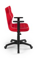 Entelo Duo Czerwony/Czarny VS09 rozmiar 5 - DOBRE KRZESŁO dla kręgosłupa, ortopedyczne - fotel obrotowy do biurka