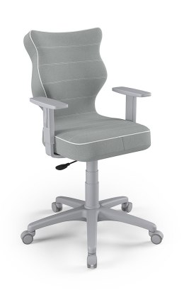 Entelo Duo Szary JS03 rozmiar 5 - DOBRE KRZESŁO dla kręgosłupa, ortopedyczne - fotel obrotowy do biurka