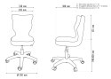 Entelo Petit Biały JS06 rozmiar 3 - DOBRE KRZESŁO dla kręgosłupa, ortopedyczne - fotel obrotowy do biurka