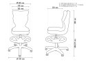 Entelo Petit Czarny VS01 rozmiar 4 WK+P - DOBRE KRZESŁO dla kręgosłupa, ortopedyczne - fotel obrotowy do biurka