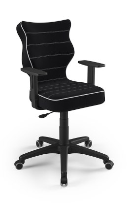 Entelo Duo Czarny JS01 rozmiar 6 - DOBRE KRZESŁO dla kręgosłupa, ortopedyczne - fotel obrotowy do biurka