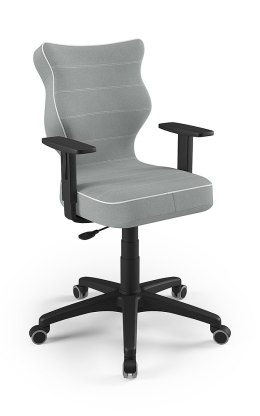 Entelo Duo Szary/Czarny JS03 rozmiar 6 - DOBRE KRZESŁO dla kręgosłupa, ortopedyczne - fotel obrotowy do biurka