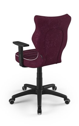 Entelo Duo Fiolet/Czarny VS07 rozmiar 6 - DOBRE KRZESŁO dla kręgosłupa, ortopedyczne - fotel obrotowy do biurka