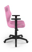 Entelo Duo Różowy/Czarny VS08 rozmiar 6 - DOBRE KRZESŁO dla kręgosłupa, ortopedyczne - fotel obrotowy do biurka