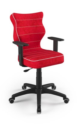 Entelo Duo Czerwony/Czarny VS09 rozmiar 6 - DOBRE KRZESŁO dla kręgosłupa, ortopedyczne - fotel obrotowy do biurka