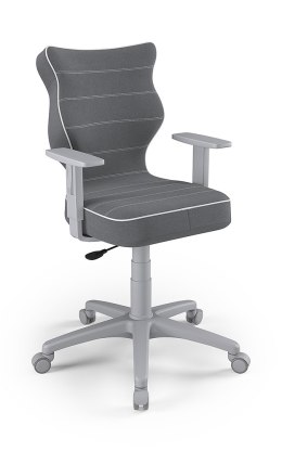 Entelo Duo Szary JS33 rozmiar 6 - DOBRE KRZESŁO dla kręgosłupa, ortopedyczne - fotel obrotowy do biurka