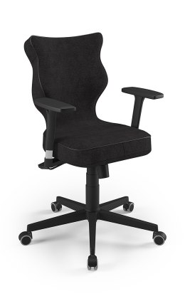 Entelo Nero Czarny AT01 - Rozmiar 6 - DOBRE KRZESŁO dla kręgosłupa, ortopedyczne - fotel obrotowy do biurka