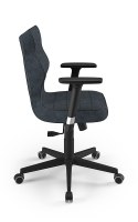Entelo Nero Grafitowy/Czarny AT04 rozmiar 6 - DOBRE KRZESŁO dla kręgosłupa, ortopedyczne - fotel obrotowy do biurka
