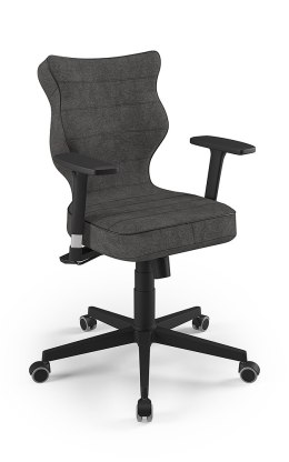 Entelo Nero Szary/Czarny AT33 rozmiar 6 - DOBRE KRZESŁO dla kręgosłupa, ortopedyczne - fotel obrotowy do biurka